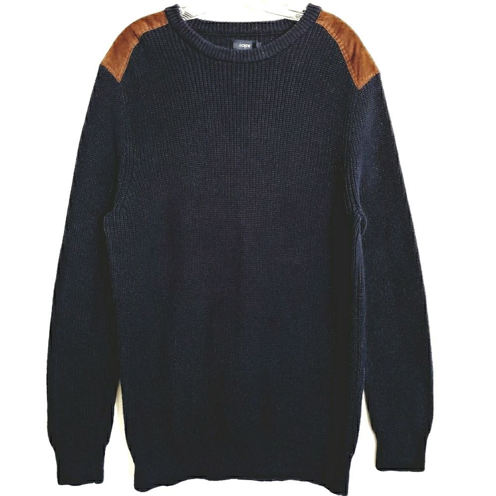 J.CREW Navy Longsleeve Ribbed Knit Sweater